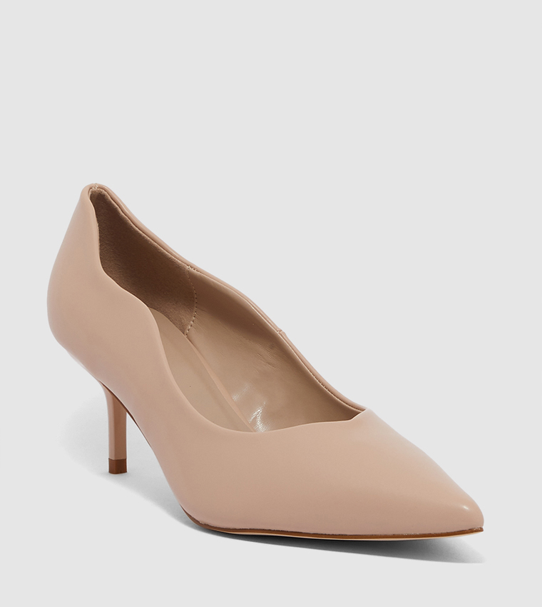 Buy VINCCI COURT Pointed Toe Kitten Heel Pumps In Taupe