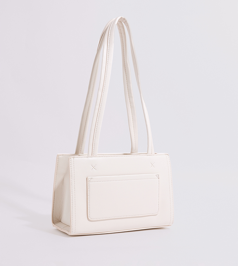 Buy VINCCI Logo Detail Shoulder Bag In Beige 6thStreet Oman