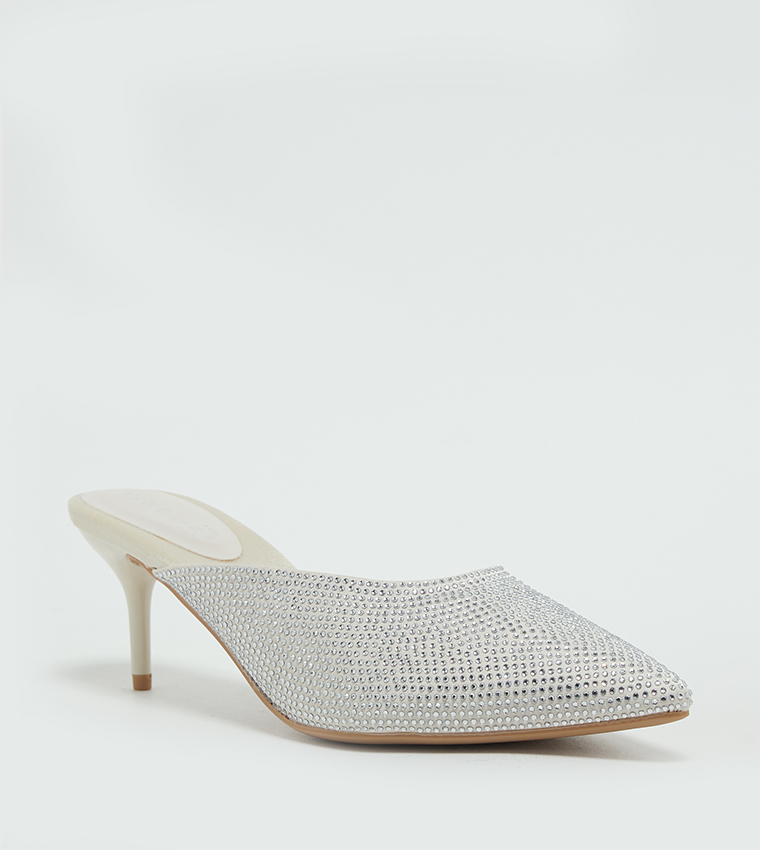 Embellished Mule Pumps