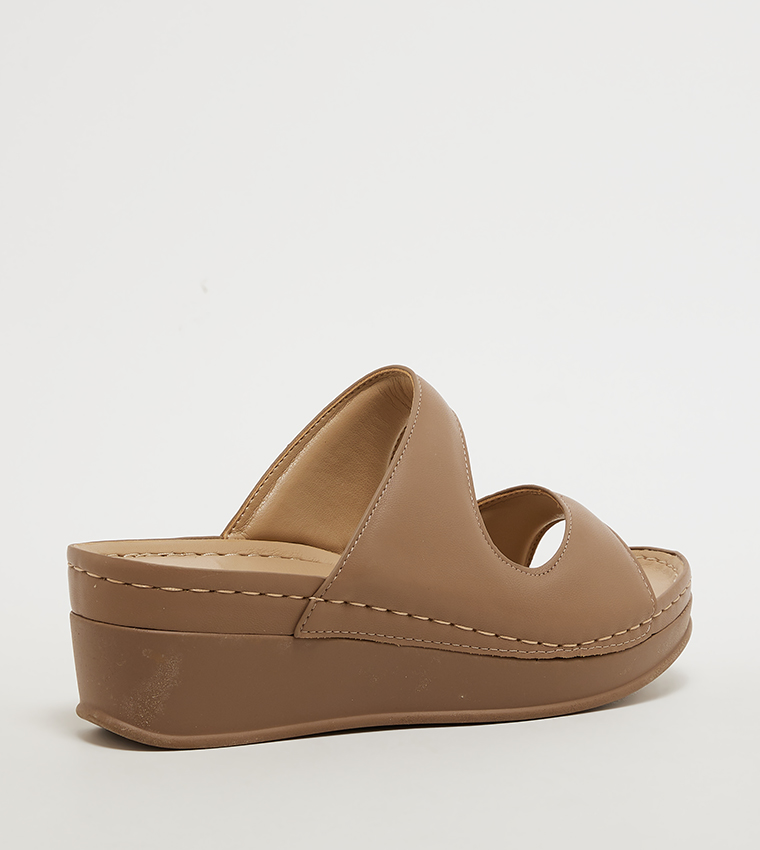 Open Toe Comfort Platform Sandals