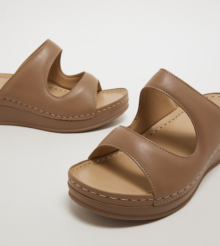 Open Toe Comfort Platform Sandals