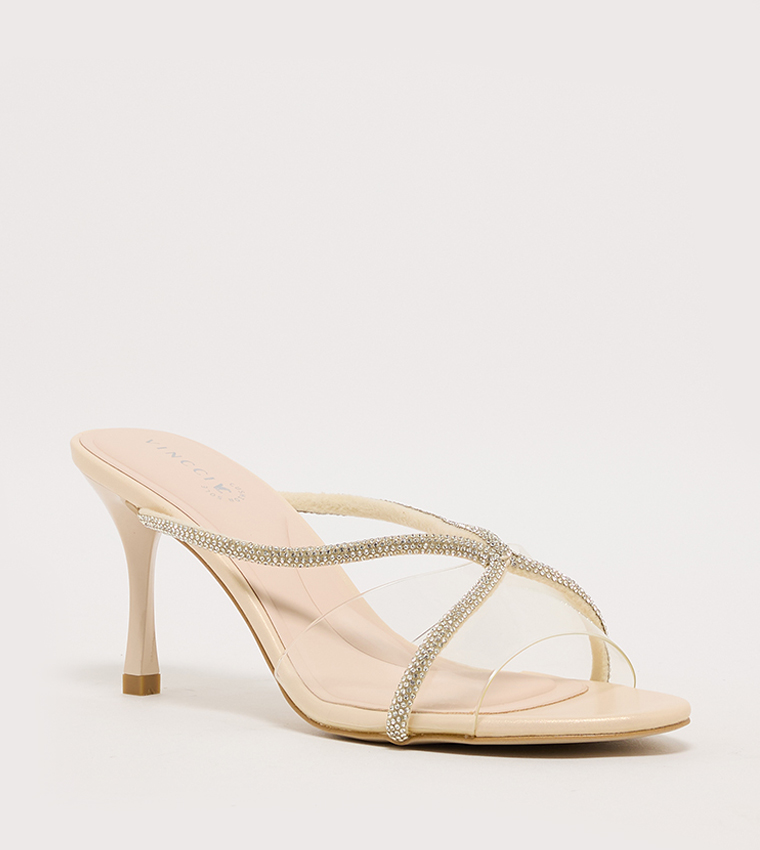 Embellished Open Toe Heel Sandals