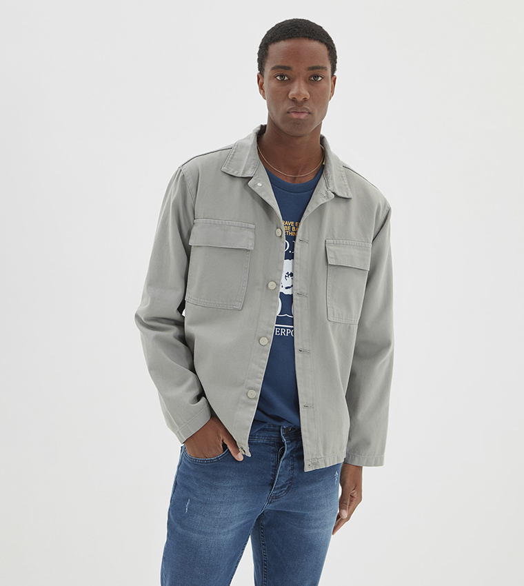 Denim clearance jacket grey