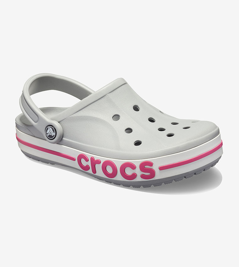 crocs grey and pink