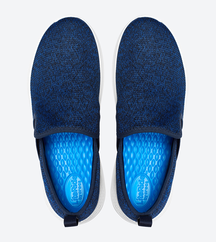 Buy Crocs LiteRide Grindle Pattern Slip Ons Blue In Blue 6thStreet UAE