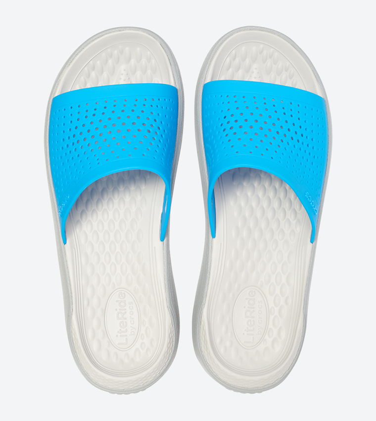Buy Crocs Literide Slides Blue 205183 4D7 In Blue | 6thstreet UAE