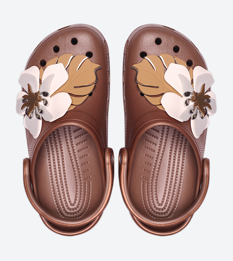 Buy Crocs Botanical Floral Embroidered Clog Sandals Bronze 205248 854 In Bronze 6thStreet UAE