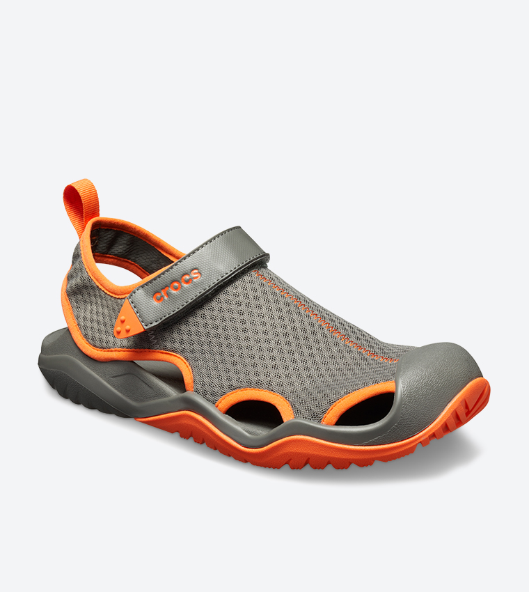 Buy Crocs Swiftwater Mesh Deck Sandals Grey 205289 0EK In Grey 6thStreet Oman