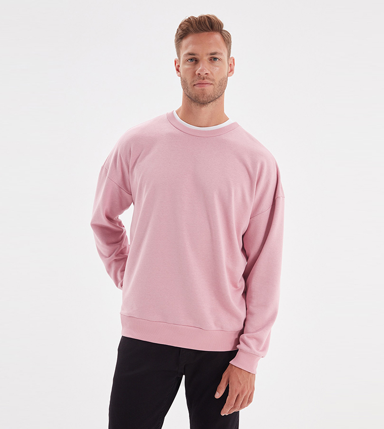 Pink and store grey sweatshirt