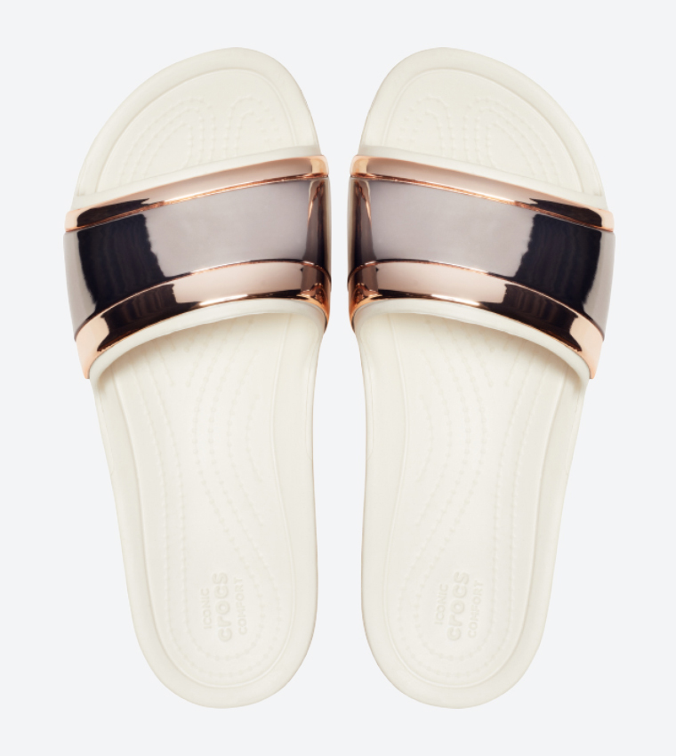 Crocs sloane metallic slide online