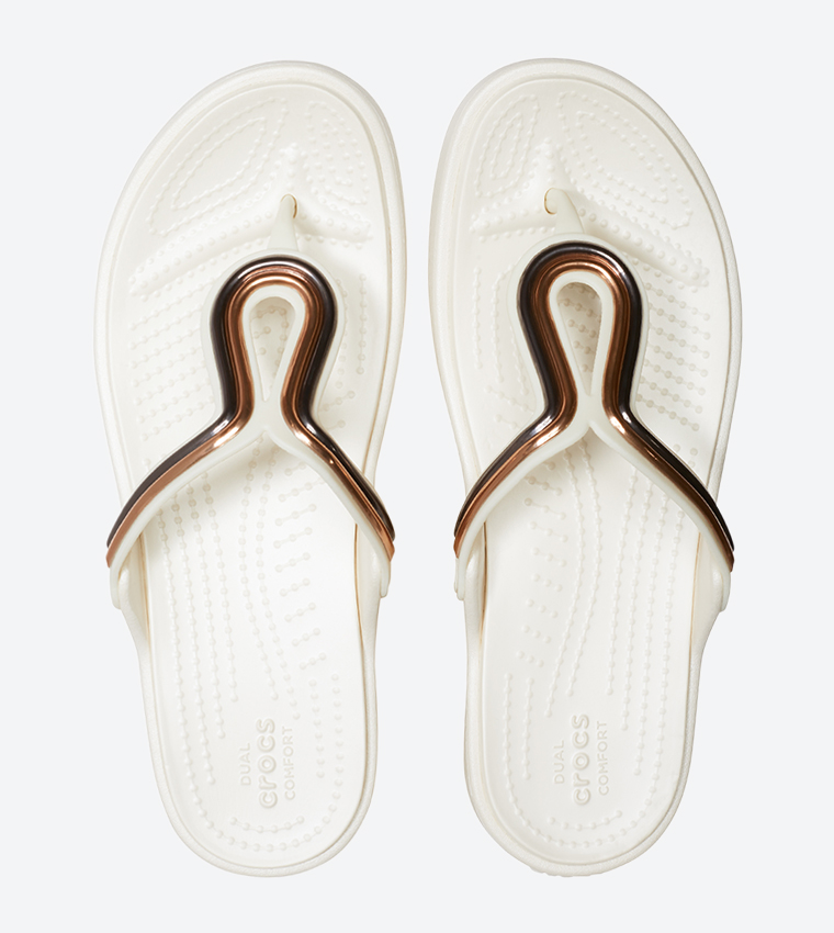 Buy Crocs Stylish U Shape Strap Round Toe Sandals White In White 6thStreet Bahrain