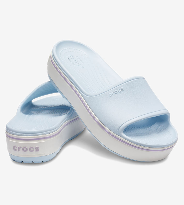 Crocband Platform Slide - Blue