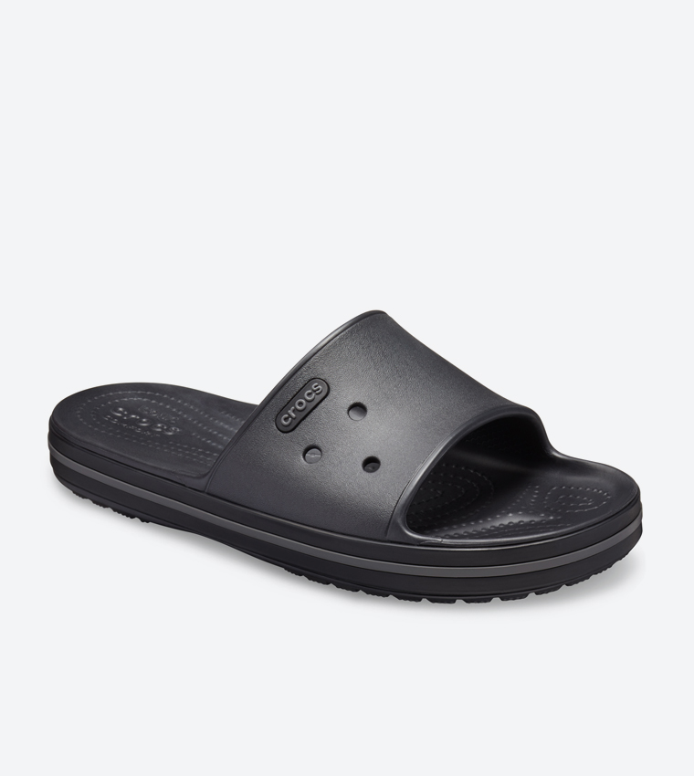 crocs slippers black and white