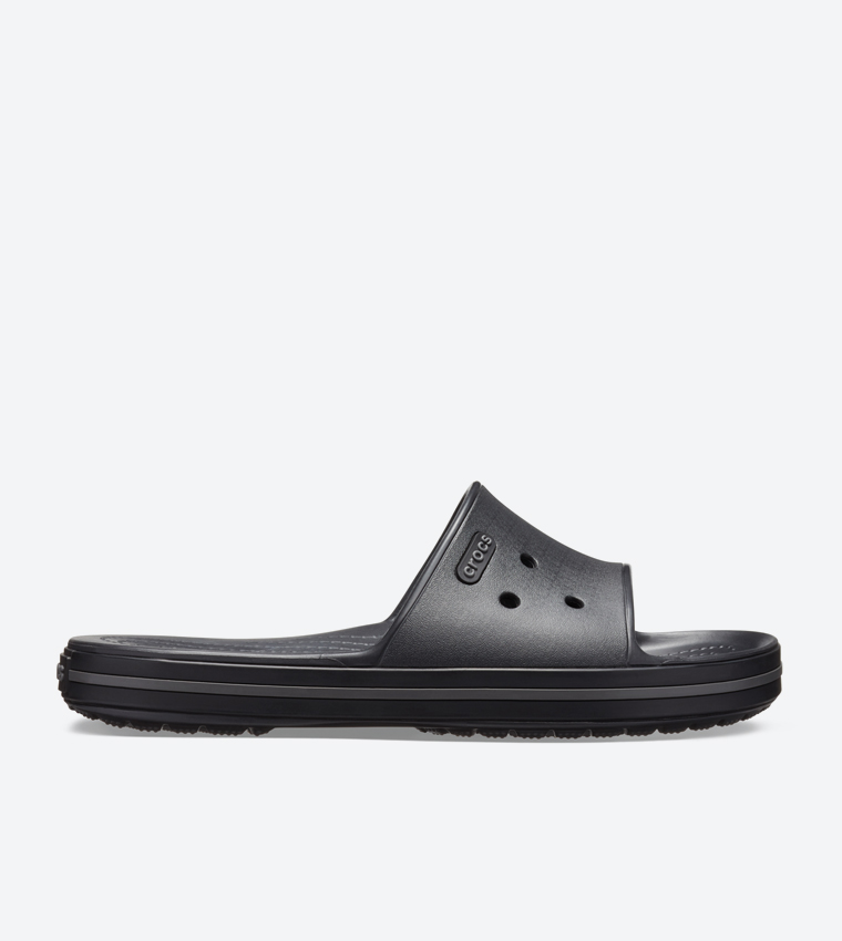 crocs slippers black and white