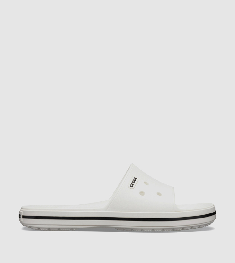 Buy Crocs Crocband Round Toe Slides In White 6thStreet UAE