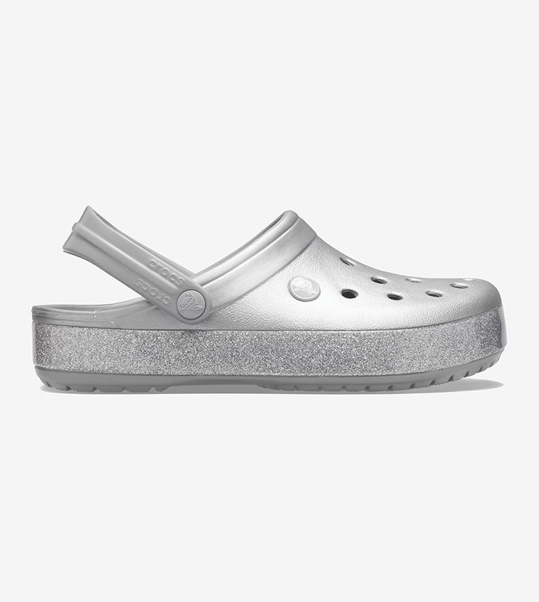 Buy Crocs Crocband Printed Clog Silver 205834 041 In Silver
