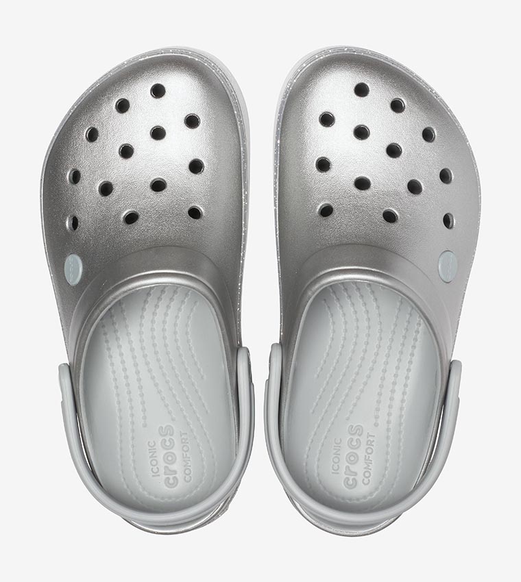 Buy Crocs Crocband Platform Metallic Silver 205912 041 In Silver 6thStreet Qatar