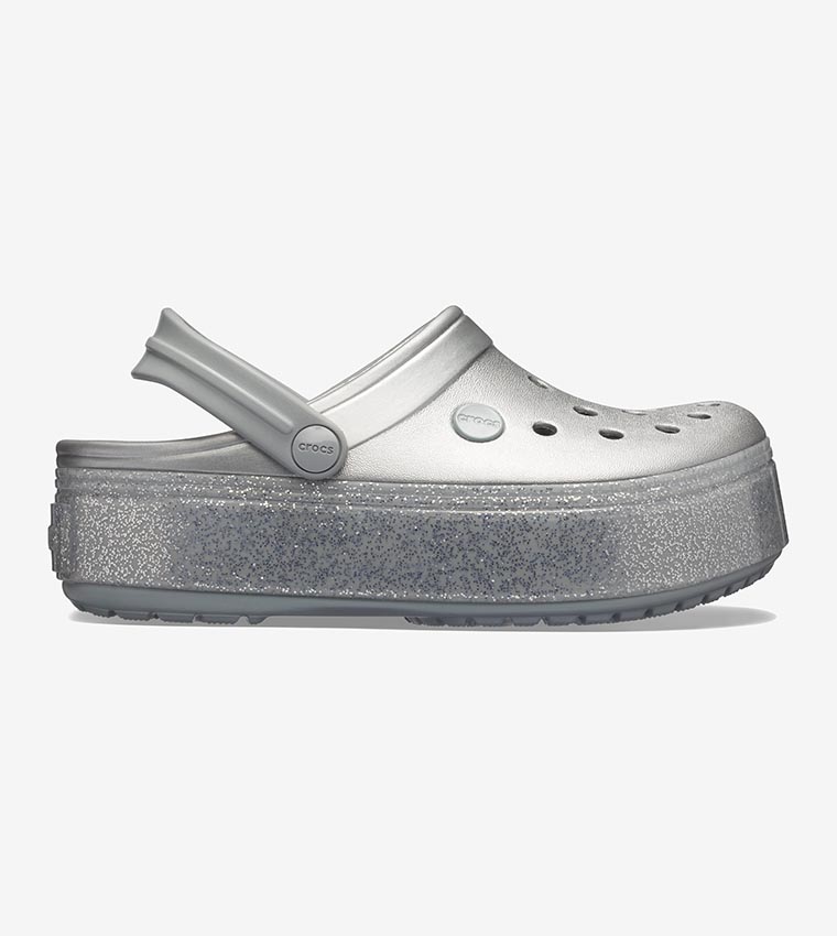 Buy Crocs Crocband Platform Metallic Silver 205912 041 In Silver 6thStreet Qatar