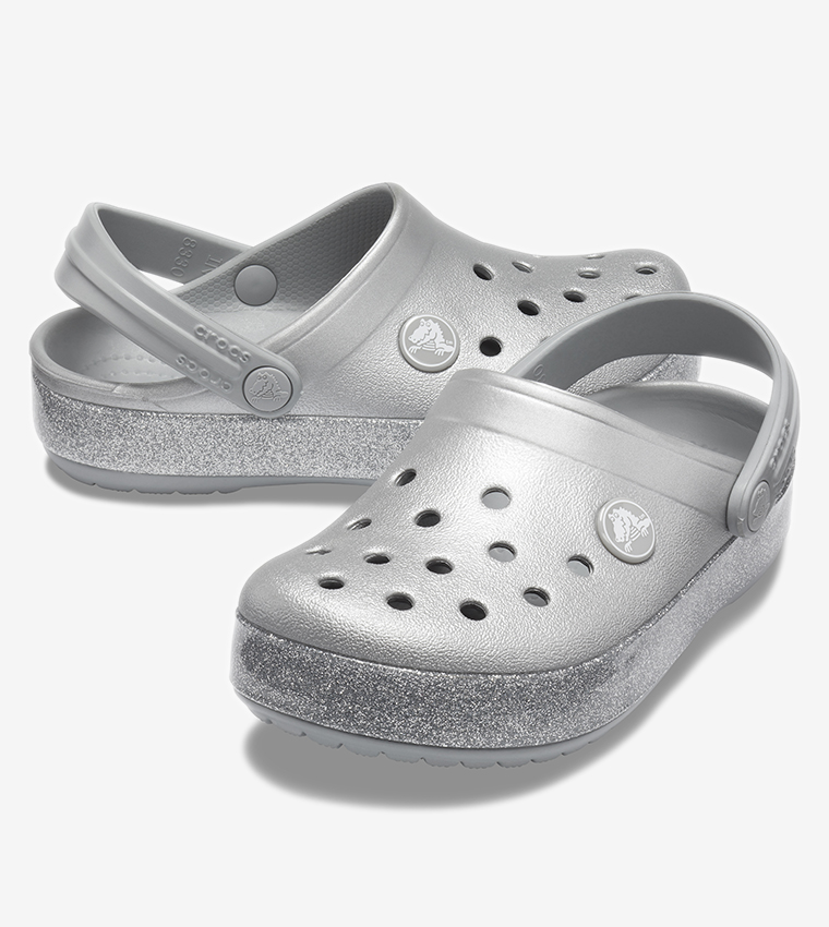 Buy Crocs Crocband Glitter Clog Silver 205936 040 In Silver