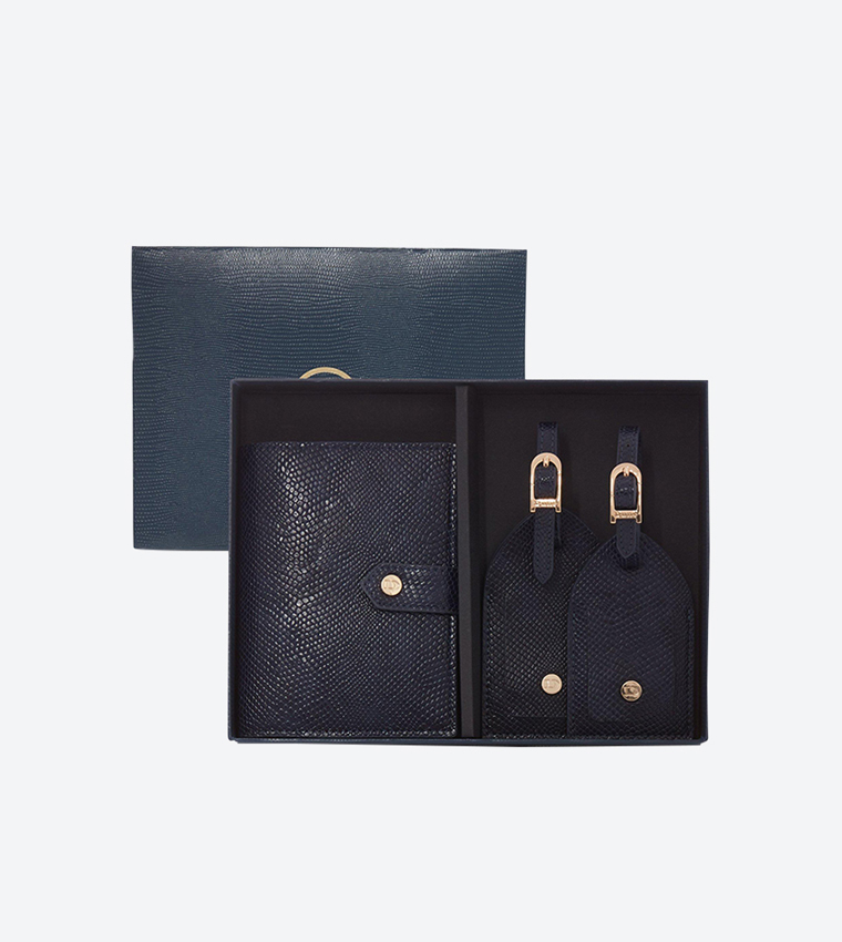 Salutte Multi Slots Push Button Closure Wallet - Navy