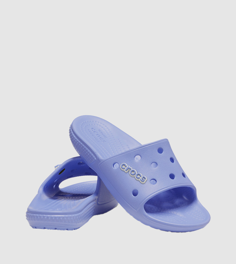 Buy Crocs Classic Crocs Slides In Blue | 6thStreet UAE