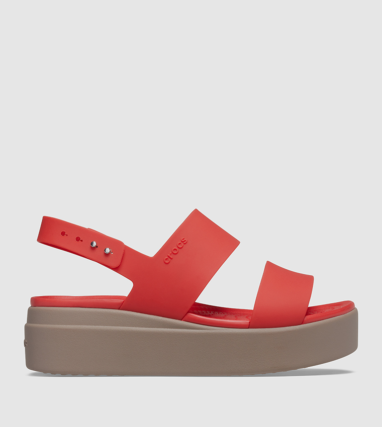 Crocs Brooklyn Low Wedge W - Flame/Mushroom