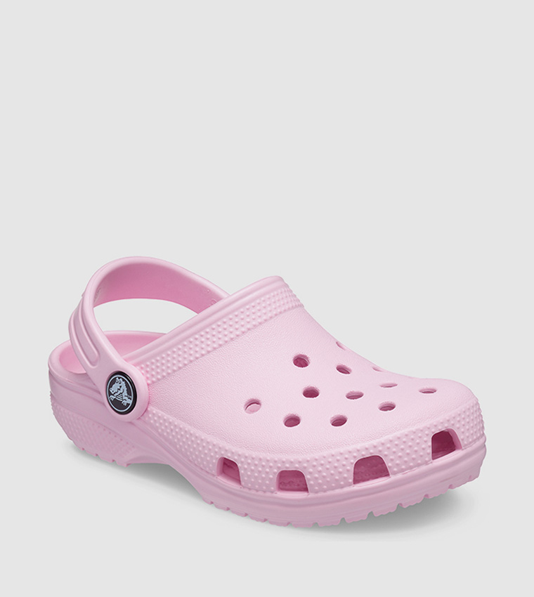 pastel pink crocs