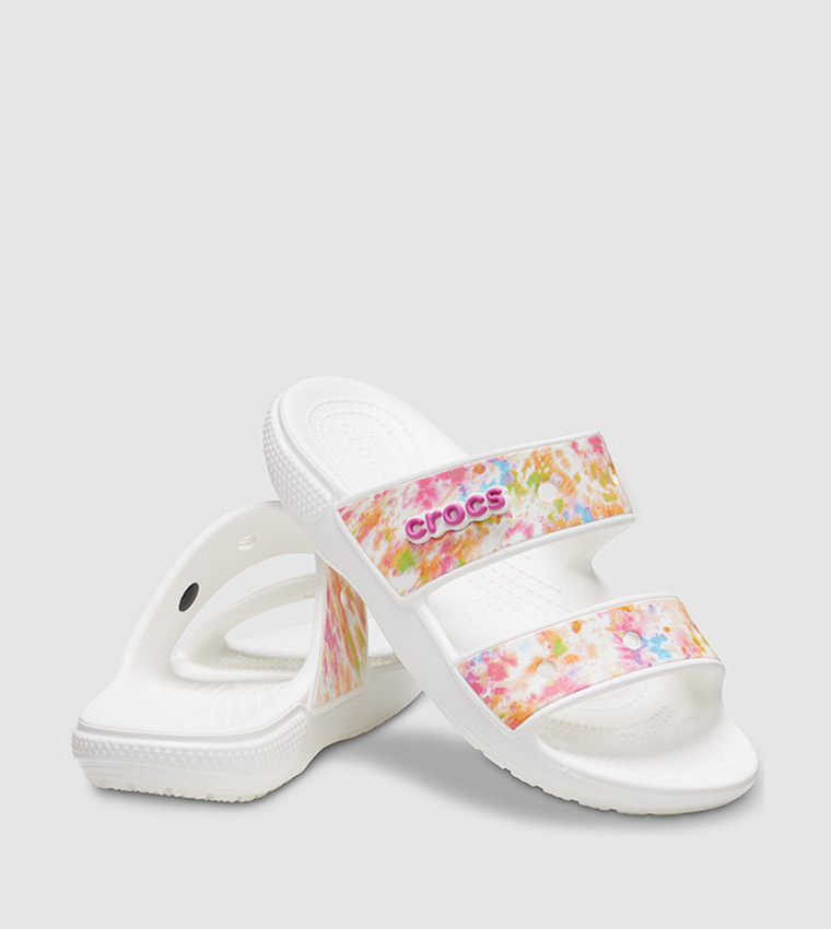 Buy Crocs Tie Dye Graphic Croc Sandals In White 6thStreet Saudi Arabia