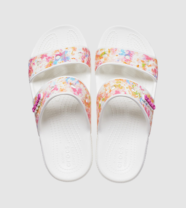Buy Crocs Tie Dye Graphic Croc Sandals In White 6thStreet UAE