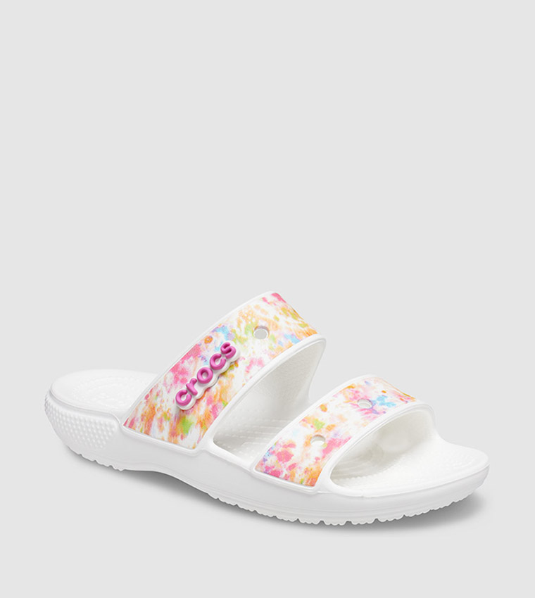 Buy Crocs Tie Dye Graphic Croc Sandals In White 6thStreet UAE