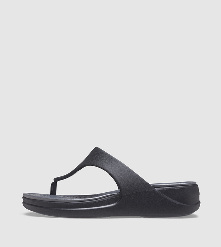 Buy Crocs Crocs Boca Wedge Flip Flops In Black | 6thStreet UAE