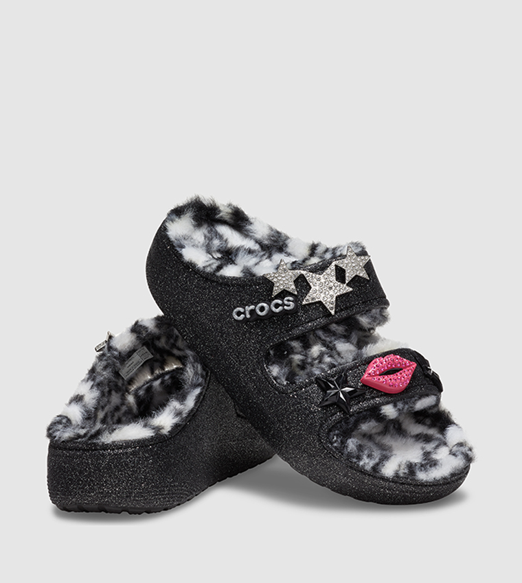 crocs Classic Cozzzy Disco Glitter サンダル-