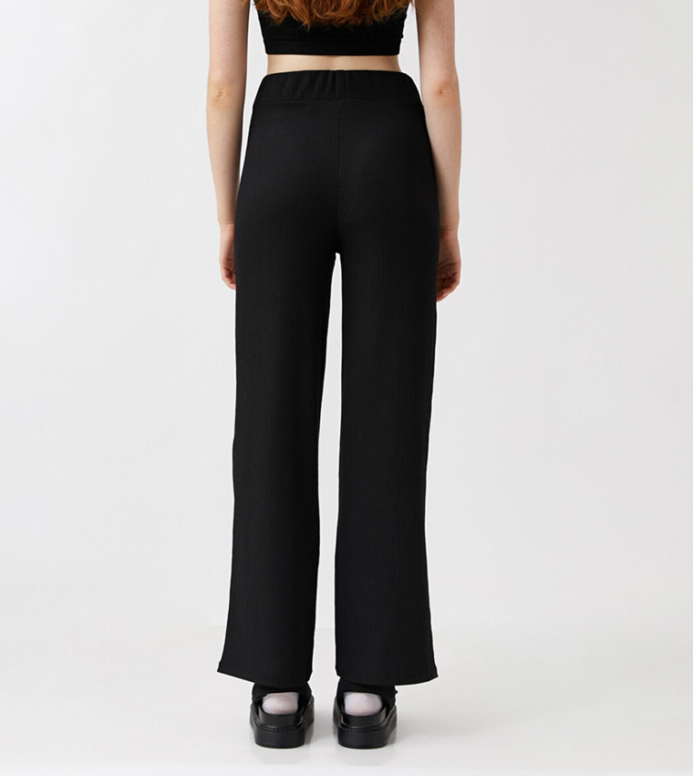 Solid Wide Leg Trousers