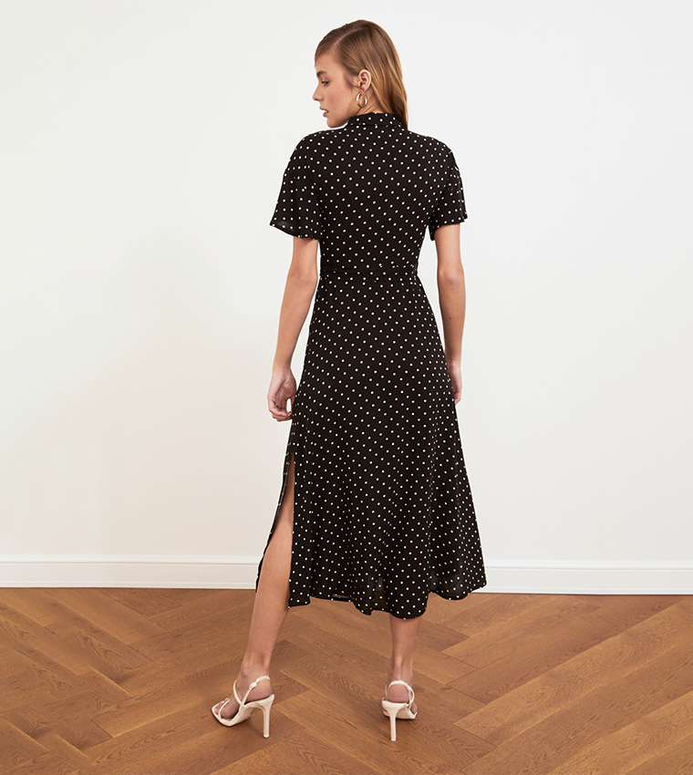 trendyol polka dot dress