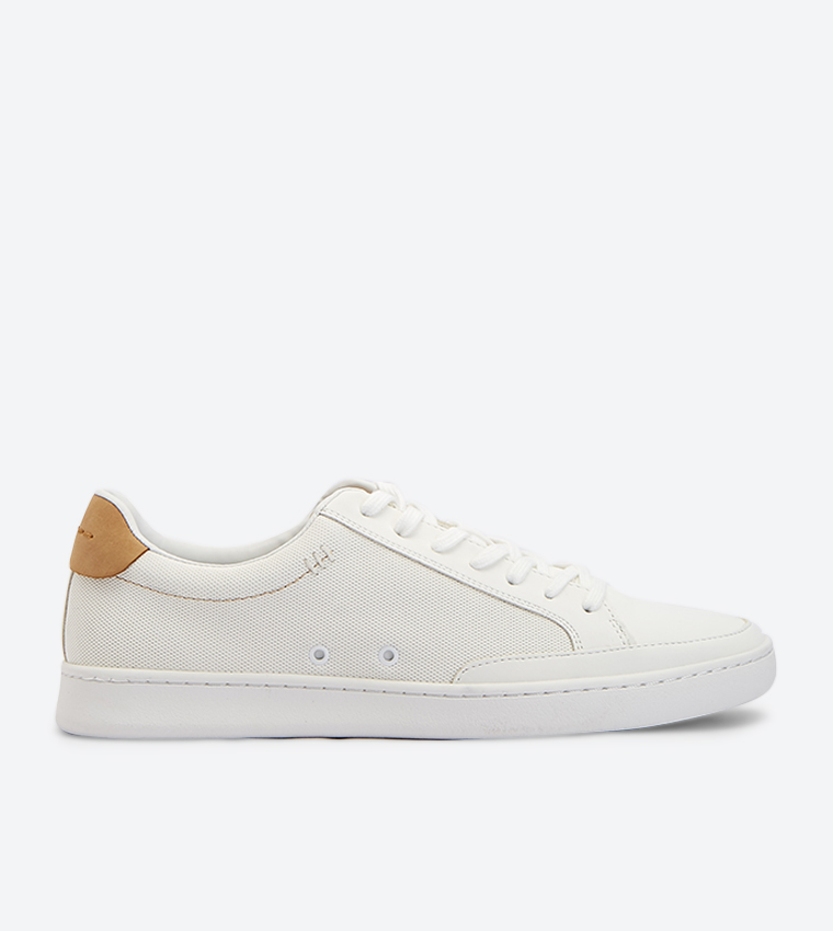 Buy Aldo Aluer Lace Up Closure Round Toe Sneakers White In White 6thStreet Oman