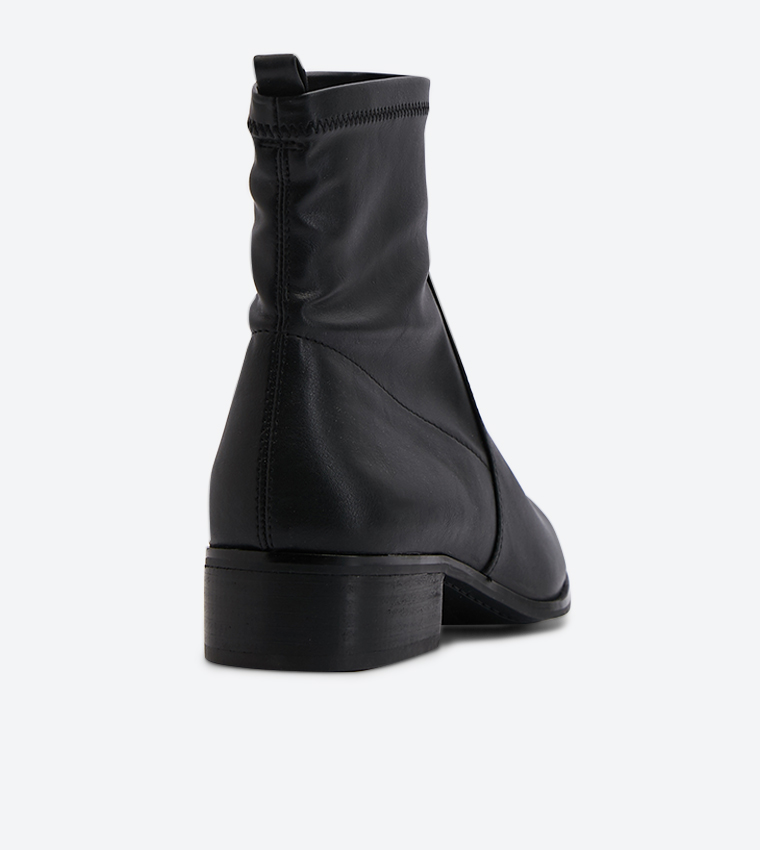 اشتري ألدو حذاء إيرجوري بساق مرتفع ومقدمة مدببة لون أسود بلون أسود