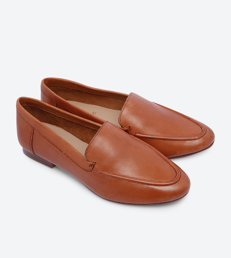 Buy Aldo Joeya Block Heel Round Toe Loafers Brown In Brown 6thStreet