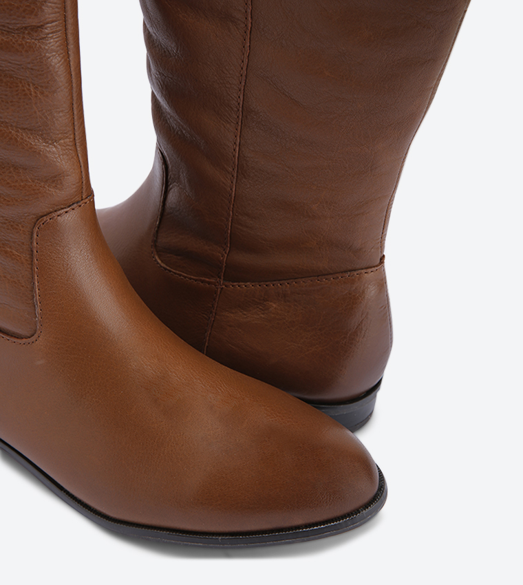 Buy Aldo Keesha Zip Up Closure High Ankle Boots Brown In Brown 6thStreet Qatar