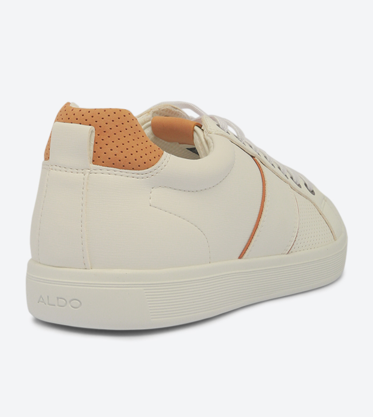 Buy Aldo Lovericia Lace Up Closure Round Toe Sneakers White In White 6thStreet Kuwait