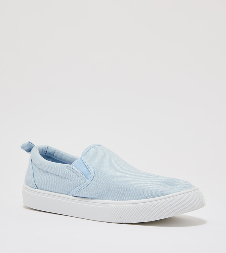 Light blue sale slip on sneakers