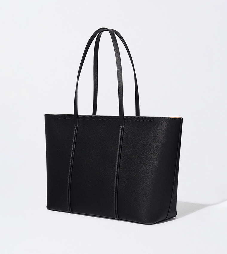 Buy Parfois Textured Tote Bag In Black | 6thStreet UAE