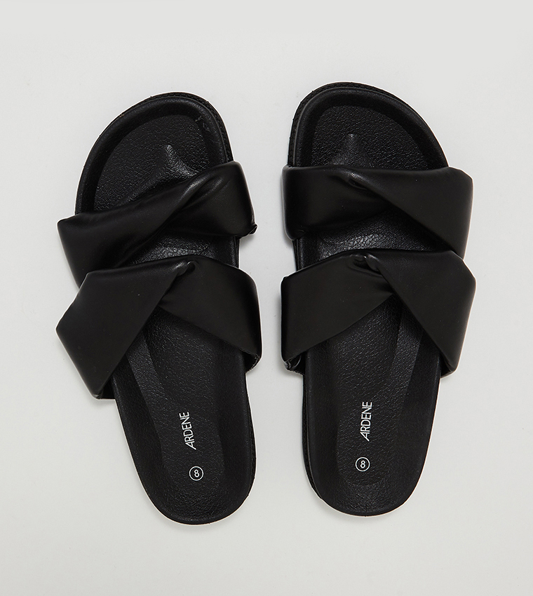 Buy Ardene Twisted Strap Open Toe Sandals In Black 6thStreet UAE