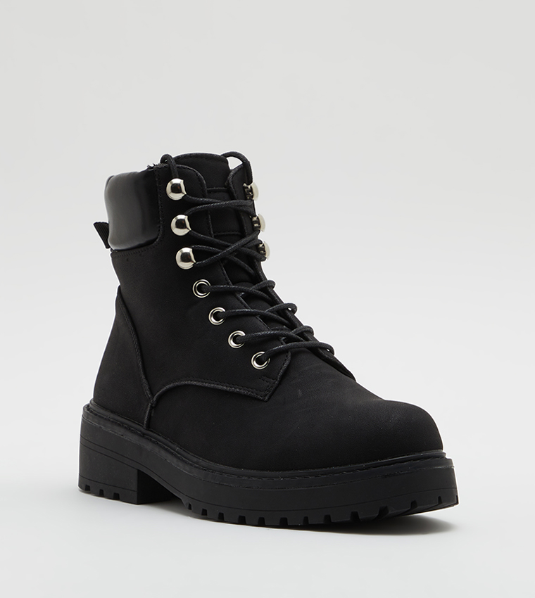 Black work ankle clearance boots