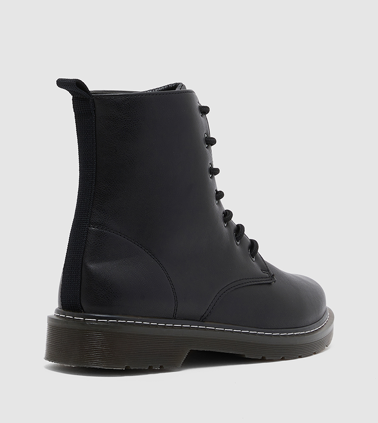 Ankle length clearance combat boots