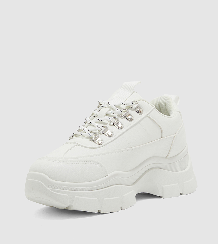 Public desire biggie hot sale white chunky sneakers