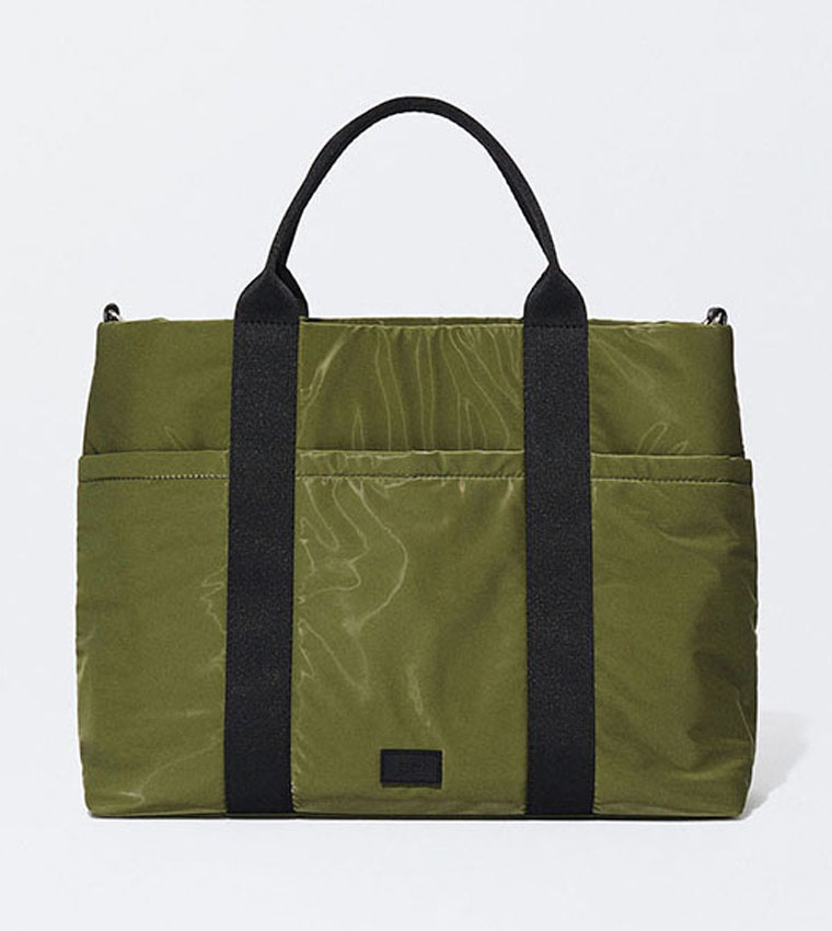 Buy Parfois Solid Laptop Bag With Laptop Sleeve In Green