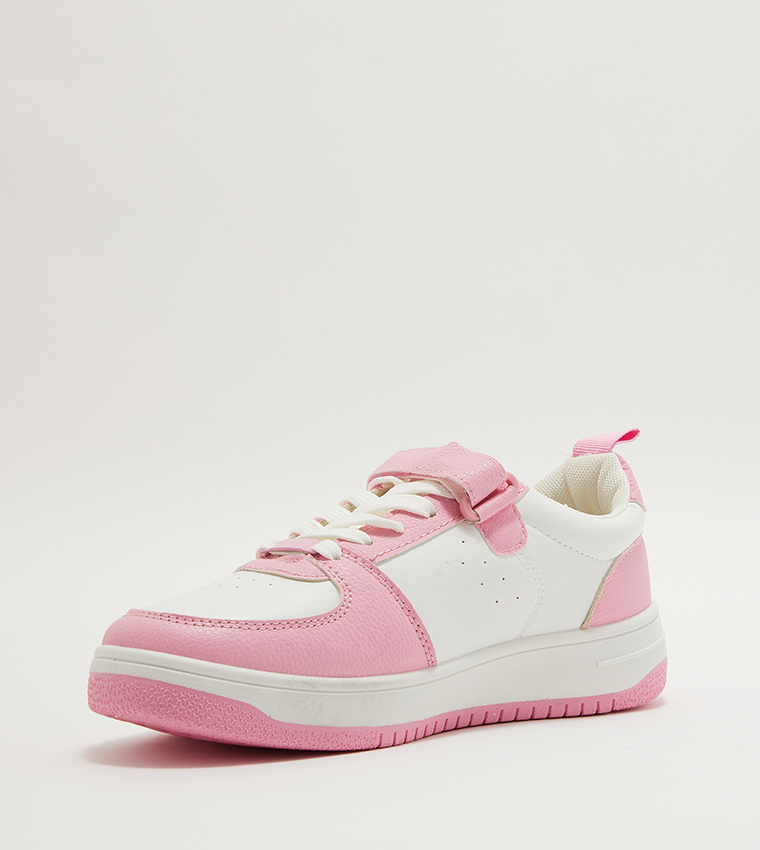 Buy Ardene Colorblock Velcro Court Sneakers In Light Pink | 6thStreet ...
