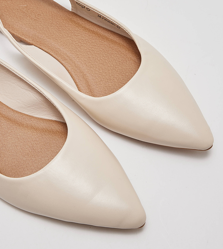 Buy Ardene Pointed Toe Slingback Flat Sandals In Beige 6thStreet UAE