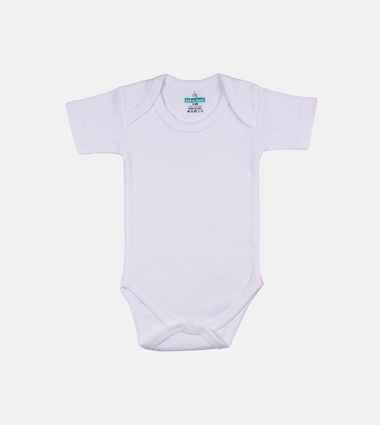 Pack of 3 - Solid Short Sleeves Onesies