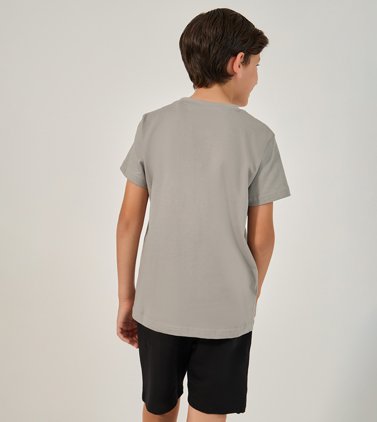 Graphic Print Crew Neck T-Shirt